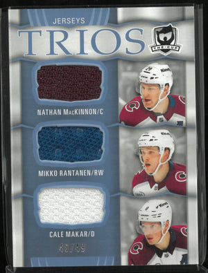 2024-25 Upper Deck The Cup Trios Patch Nathan MacKinnon/Mikko Rantanen/Cale Makar /49 
