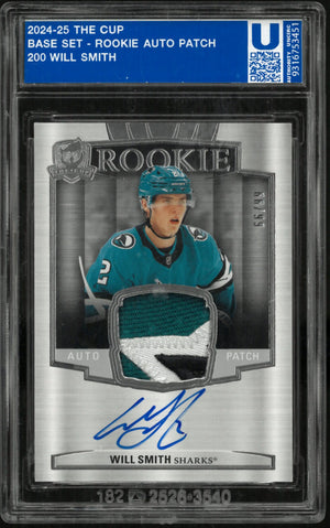 2024-25 Upper Deck The Cup Will Smith RC Rookie 3 Color Patch Auto /99 