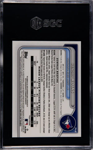 2024 Bowman Chrome Kendry Rojas Prospect Auto Mini Dmnd. Refractor SGC 10 /100 