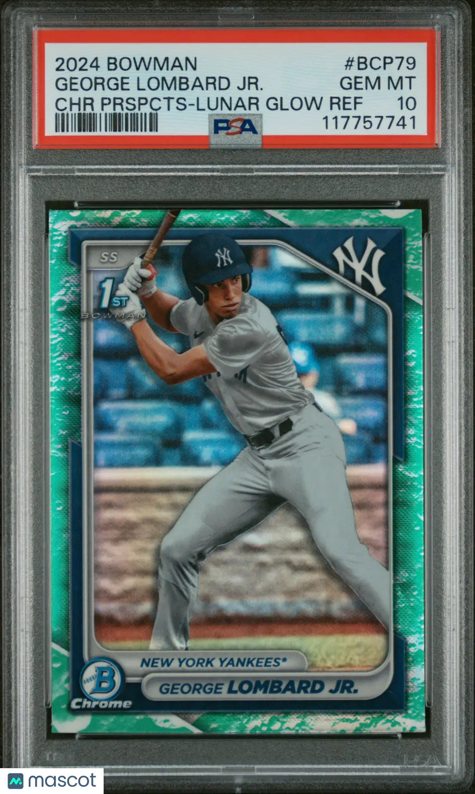 2024 Bowman Chrome Prospects George Lombard JR. Prspcts Lunar Glow Ref PSA 10 