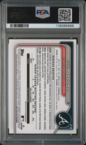 2024 Bowman Chrome Prospects Jose Perdomo Yellow Refractor PSA 10 /75 
