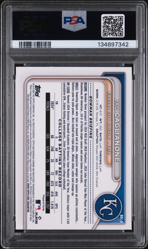 2024 Bowman Draft Jac Caglianone Chrome Purple Refractor /250 PSA 10 