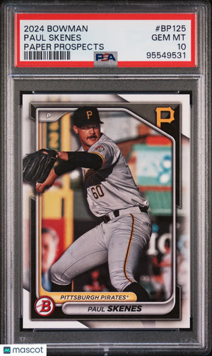 2024 Bowman Paper Prospects Paul Skenes RC #BP125 PSA 10 