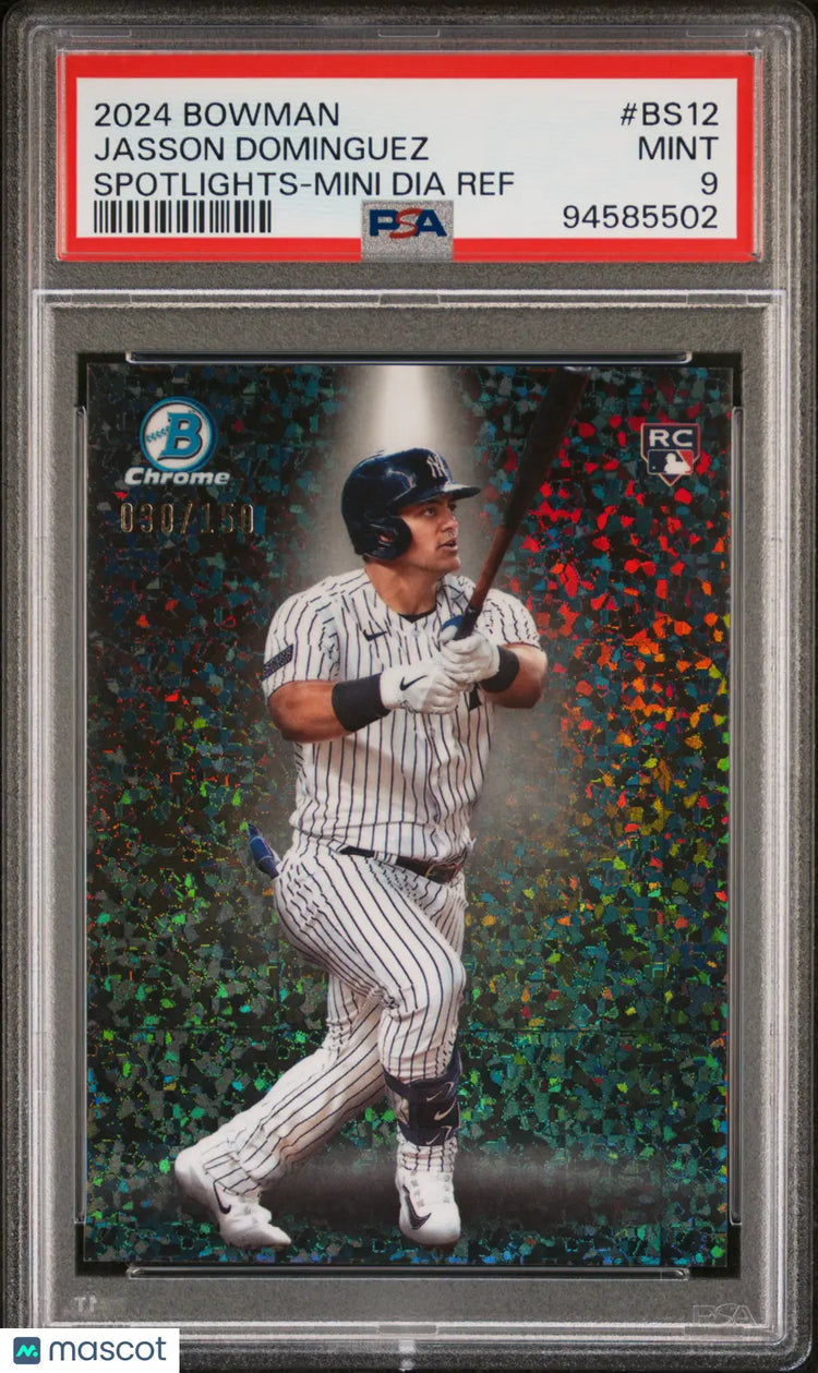 2024 Bowman Spotlights Jasson Dominguez RC Mini DIA Refractor PSA 9 /150 