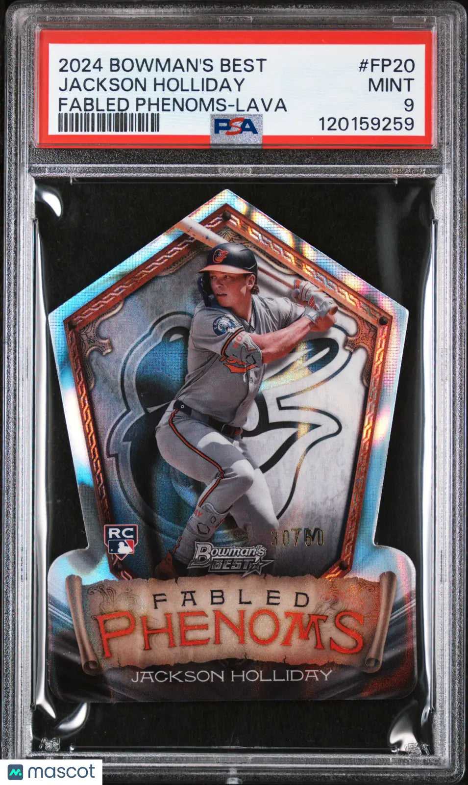 2024 Bowman's Best Fabled Phenoms Jackson Holliday RC Rookie Lava PSA 9 