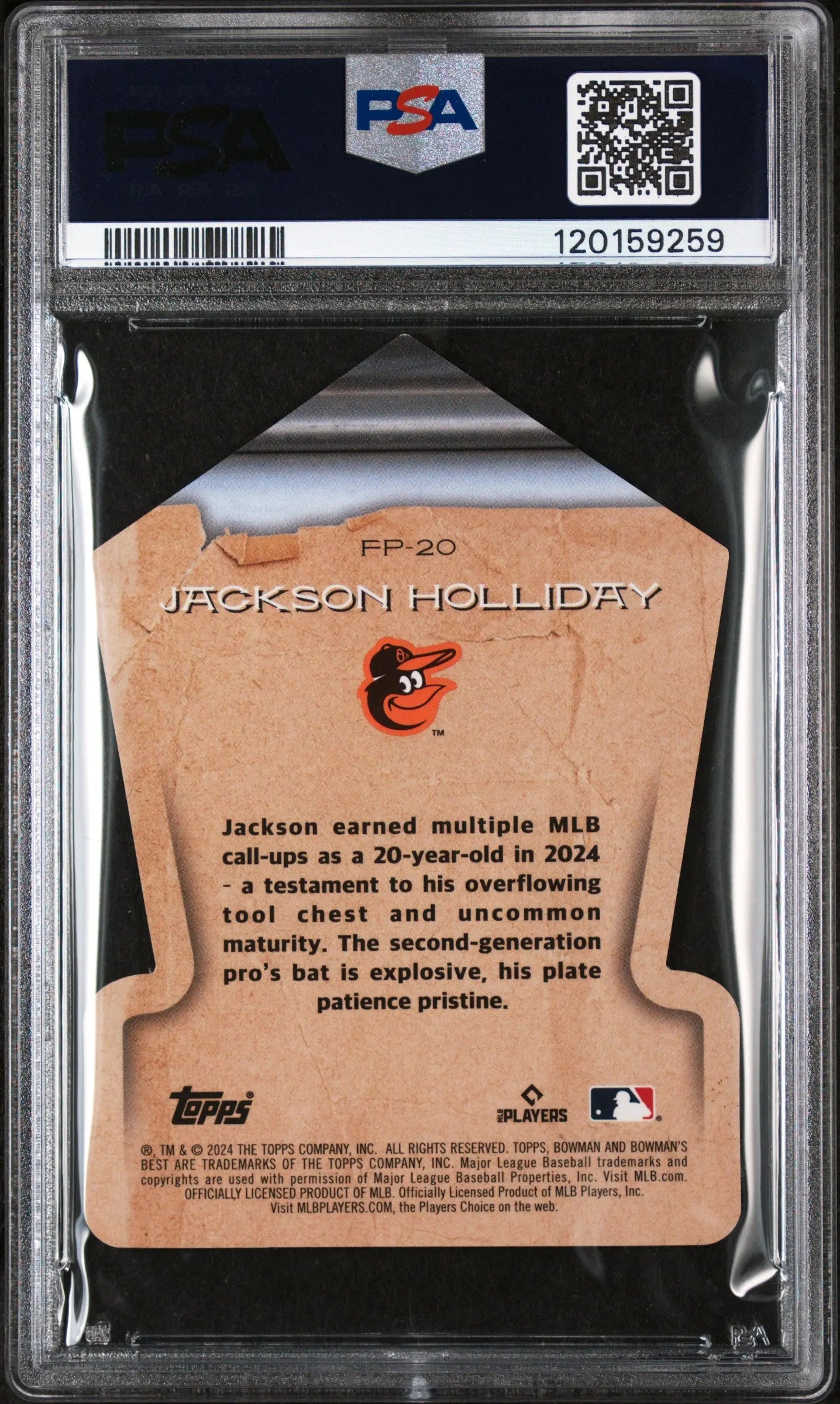 2024 Bowman's Best Fabled Phenoms Jackson Holliday RC Rookie Lava PSA 9 