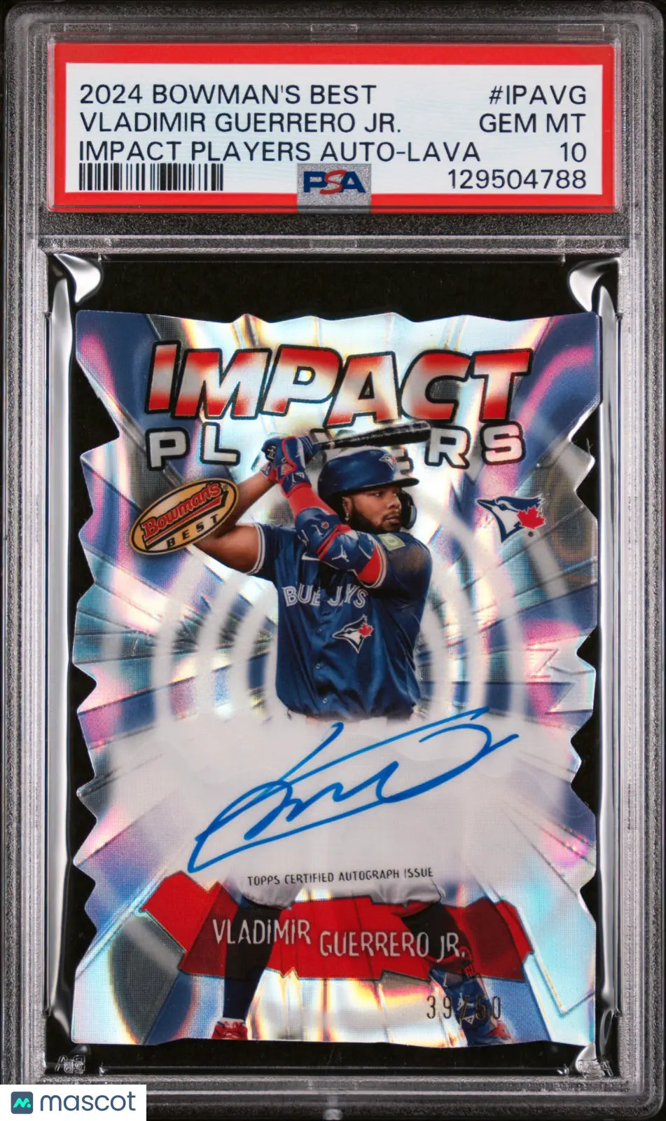 2024 Bowman's Best Impact Players Lava Auto Vladimir Guerrero JR. PSA 10 