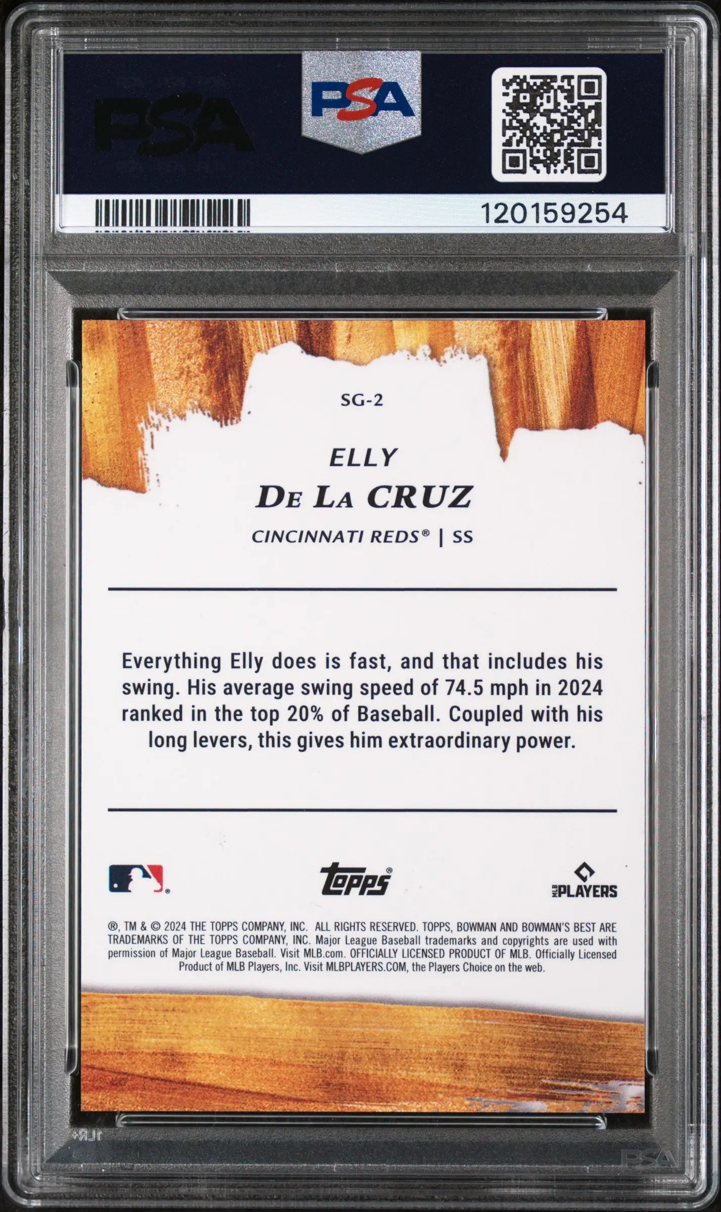2024 Bowman's Best Strokes Of Gold Elly De La Cruz RC Rookie PSA 10 
