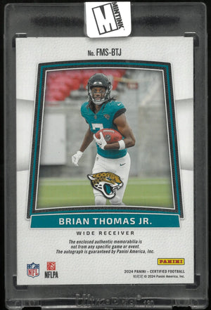 2024 Certified Football Brian Thomas JR. RC Rookie Pink Patch Auto /260 