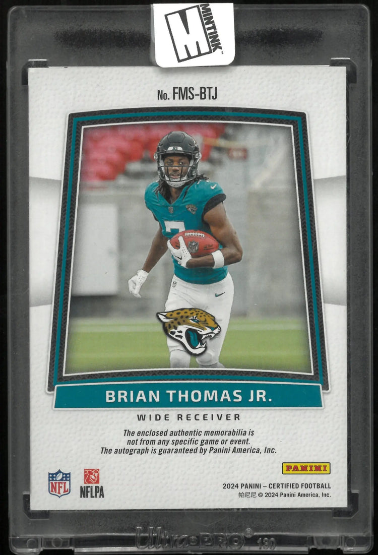 2024 Certified Football Brian Thomas JR. RC Rookie Pink Patch Auto /260 