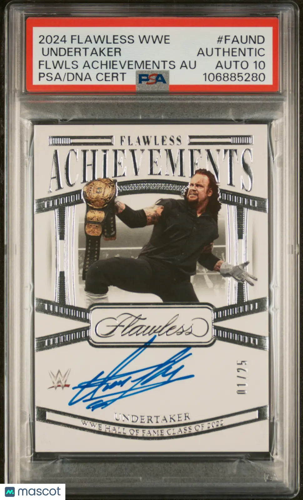 2024 Flawless WWE Achievements Autographs Auto Undertaker PSA Authentic 1/25 