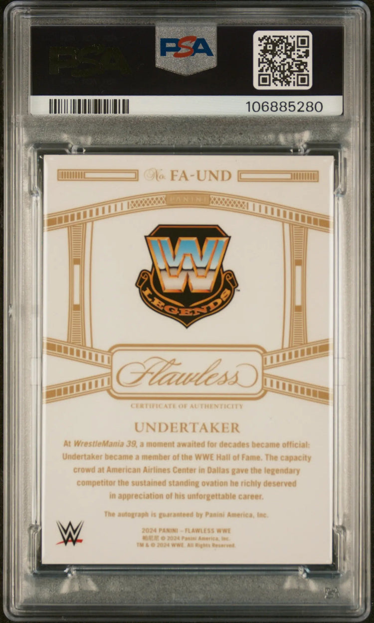 2024 Flawless WWE Achievements Autographs Auto Undertaker PSA Authentic 1/25 