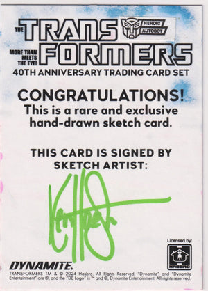 2024 Hasbro Transformers 40th Anniversary Hand Drawn Sketch Card 