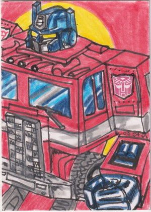 2024 Hasbro Transformers 40th Anniversary Hand Drawn Sketch Card 