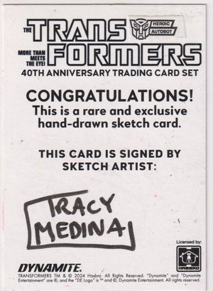 2024 Hasbro Transformers 40th Anniversary Hand Drawn Sketch Card 