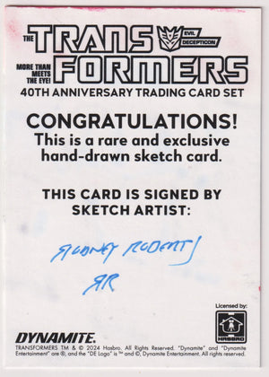 2024 Hasbro Transformers 40th Anniversary Hand Drawn Sketch Card 