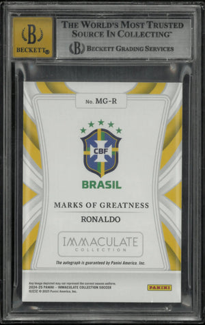 2024 Immaculate Soccer Marks of Greatness Auto Ronaldo /25 BGS 8.5 Auto 10 