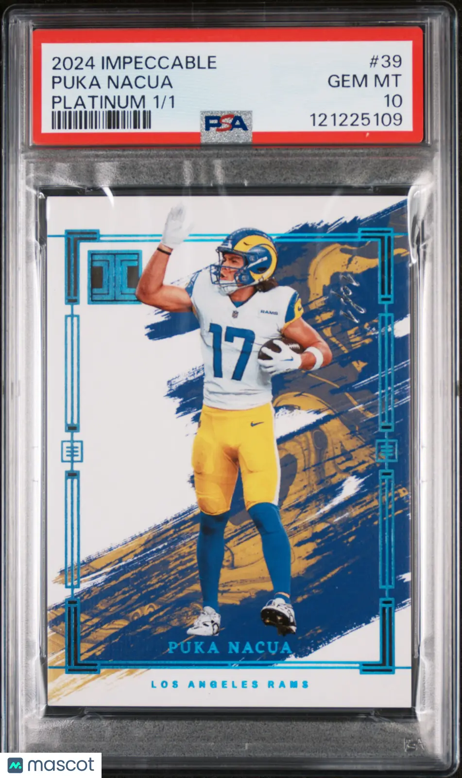 2024 Impeccable Football Puka Nacua Platinum 1/1 PSA 10 Rams 