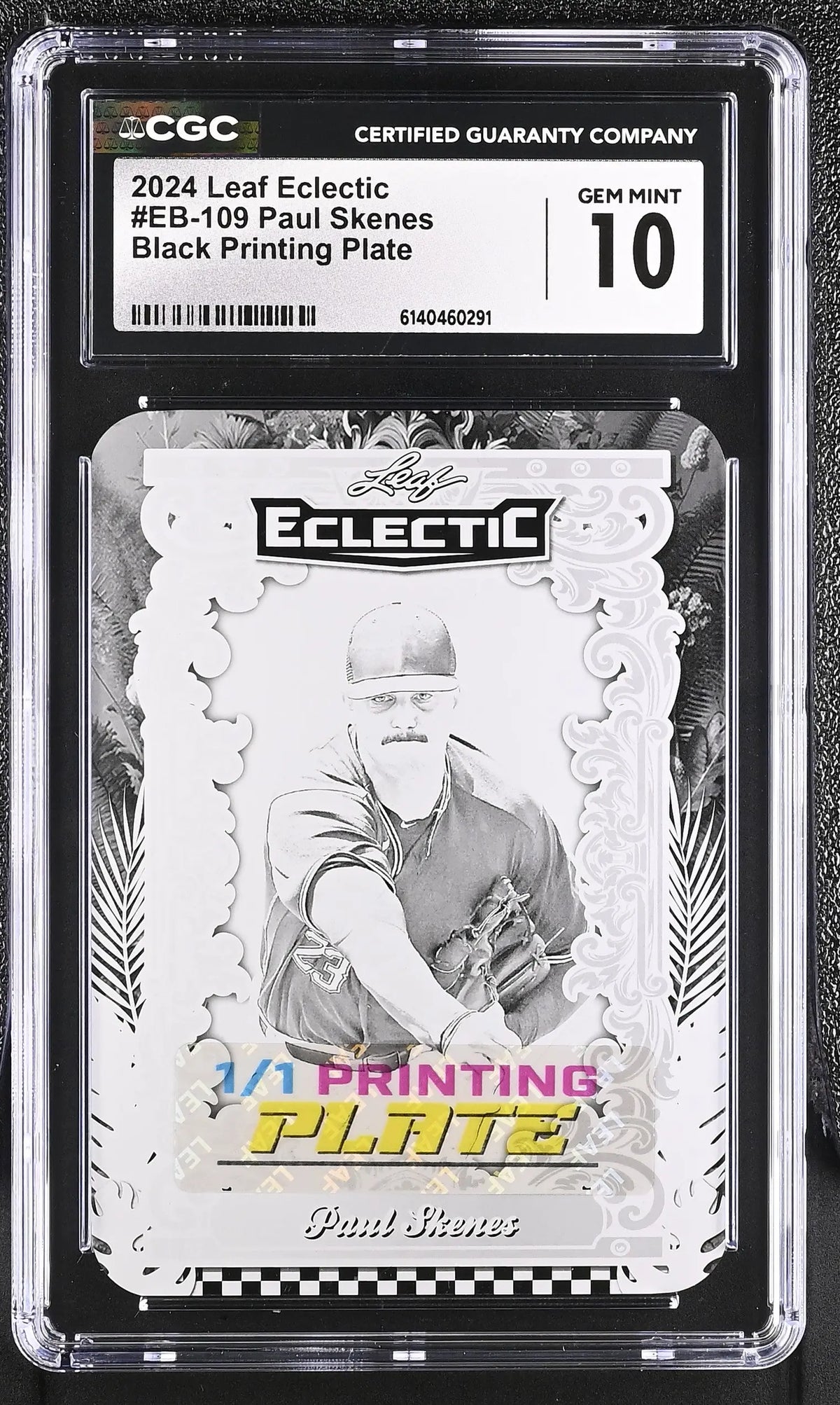 2024 Leaf Eclectic Black Printing Plate Paul Skenes 1/1 CGC 10 