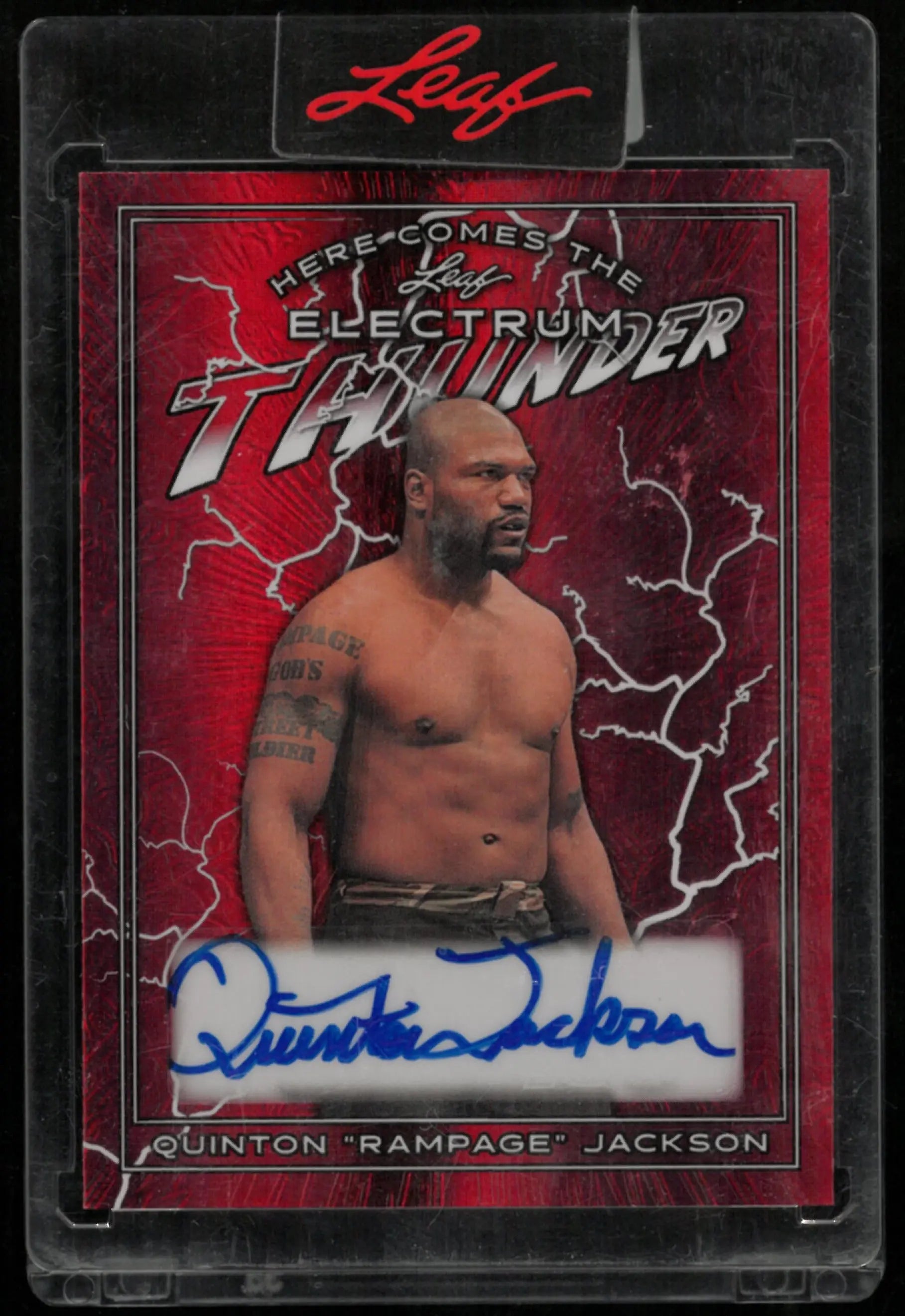2024 Leaf Electrum Here Comes Thunder Red Auto Quinton Rampage Jackson /2 