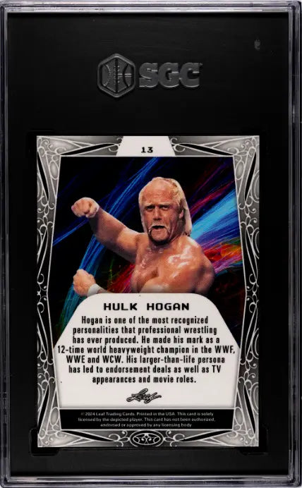 2024 Leaf Metal Legends Hulk Hogan Gold Shimmer 1/1 SGC Authentic 