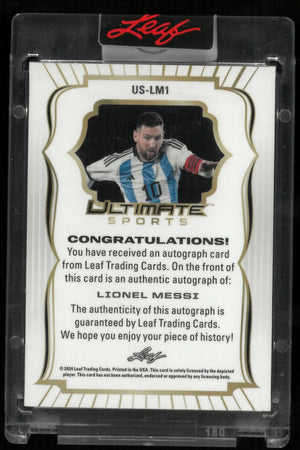 2024 Leaf Ultimate Sport Lionel Messi Magenta Auto /6 