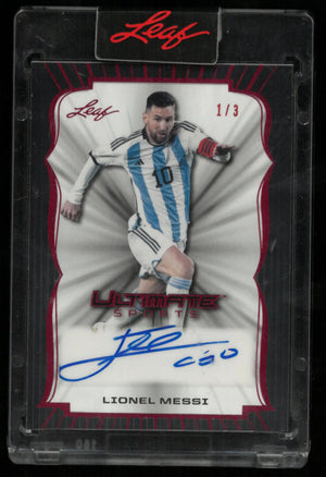 2024 Leaf Ultimate Sport Lionel Messi Ruby Red Auto 1/3 