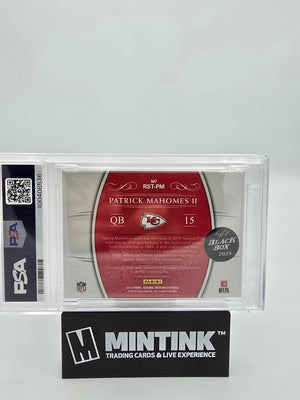 2024 National Treasures Patrick Mahomes II Black Box Rookie NFL Gear Triple Relic Auto PSA Authentic 1/1 