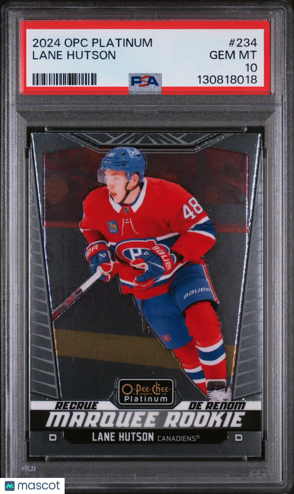 2024 O-Pee-Chee Platinum Lane Hutson Marquee Rookie RC #234 PSA 10 