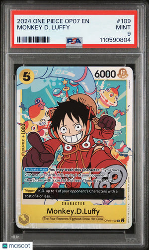 2024 One Piece OP07 500 Years In The Future Monkey D. Luffy OP07-109 PSA 9 