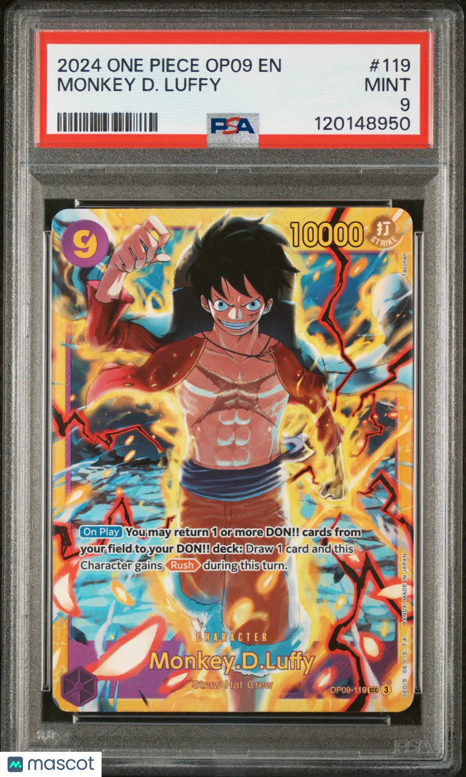2024 One Piece OP09 Emperors in the New World Monkey.D.Luffy OP09-119 PSA 9 
