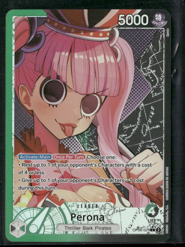 2024 One Piece Wings of the Captain L Alternate Art Perona OP06-021 