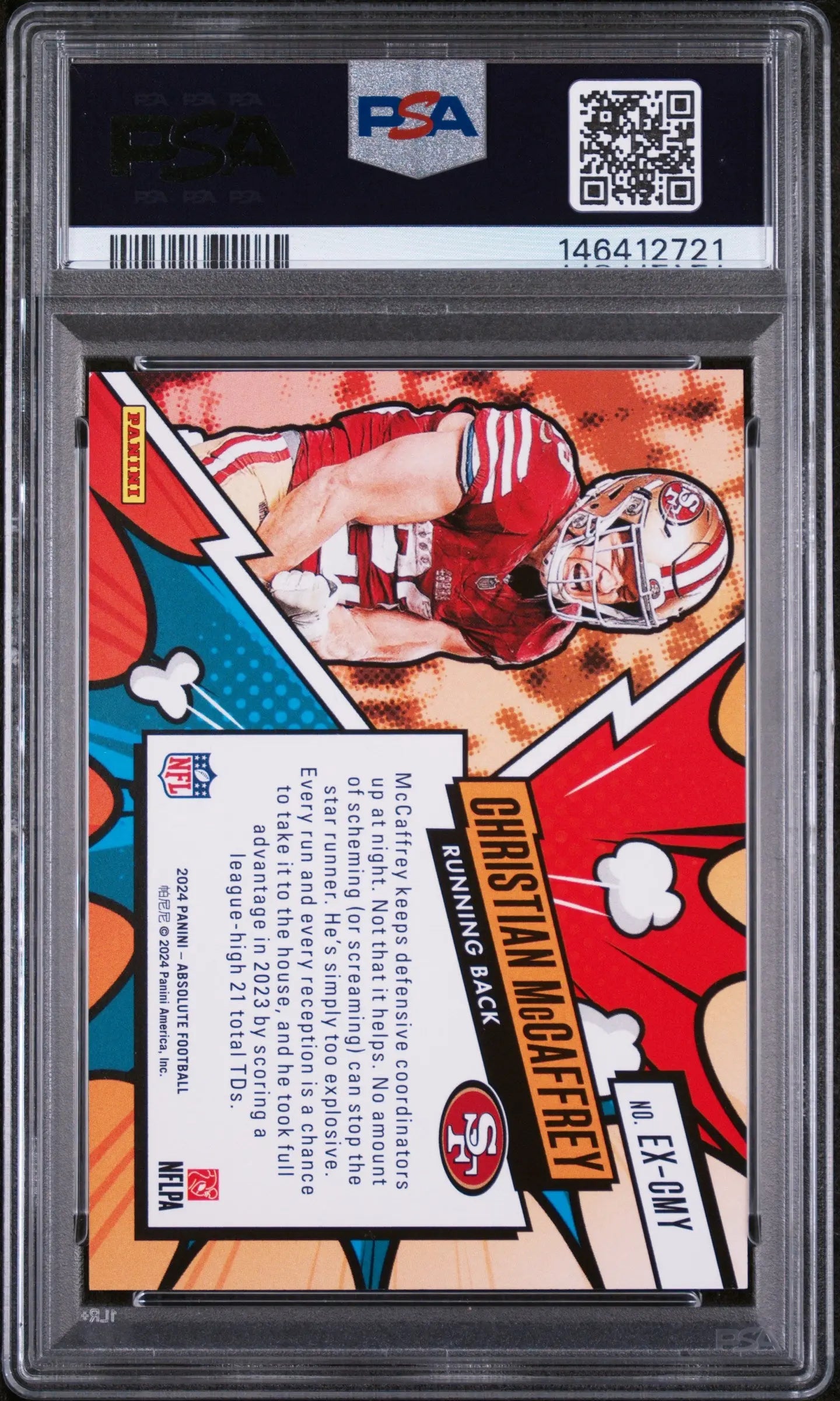 2024 Panini Absolute Explosive Christian Mccaffrey #EXCMY PSA 9 
