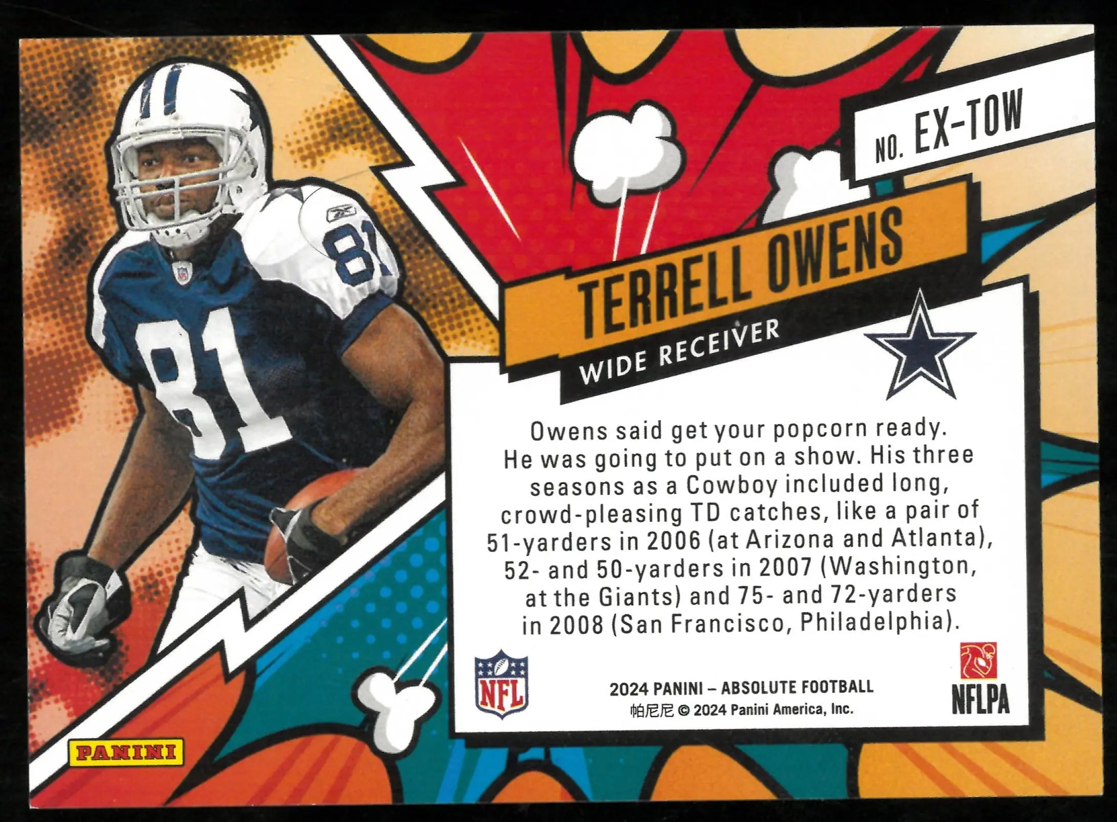 2024 Panini Absolute Football Explosive Terrell Owens 