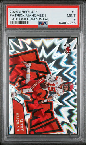 2024 Panini Absolute Football Kaboom! Horizontal Patrick Mahomes II PSA 9 