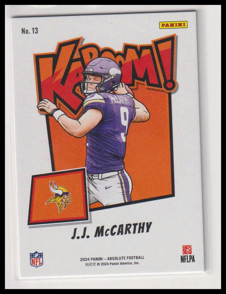 2024 Panini Absolute KABOOM! Rookie J.J. McCarthy RC 