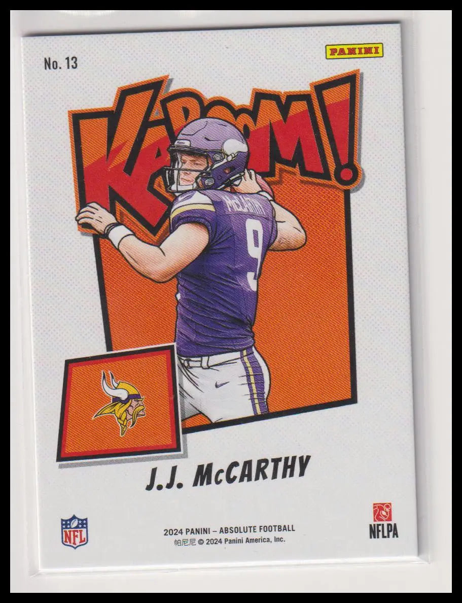 2024 Panini Absolute KABOOM! Rookie J.J. McCarthy RC 