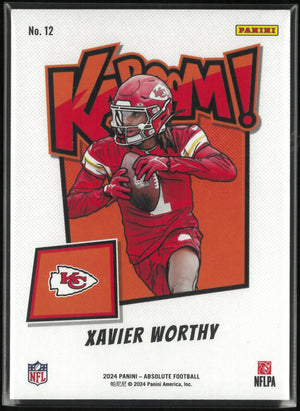 2024 Panini Absolute KABOOM! Xavier Worthy Rookie RC 