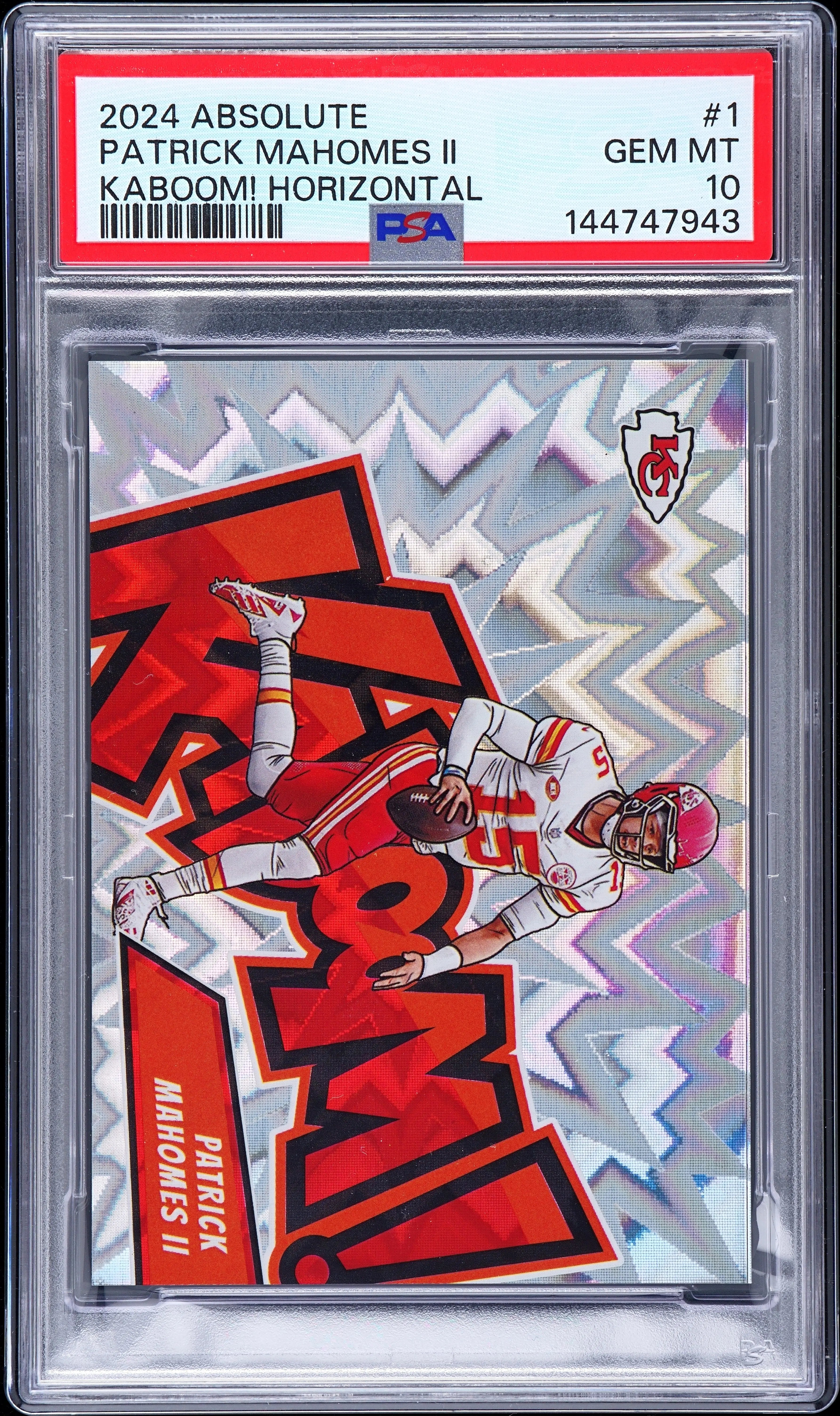 2024 Panini Absolute Kaboom! Horizontal Patrick Mahomes II #1 PSA 10 