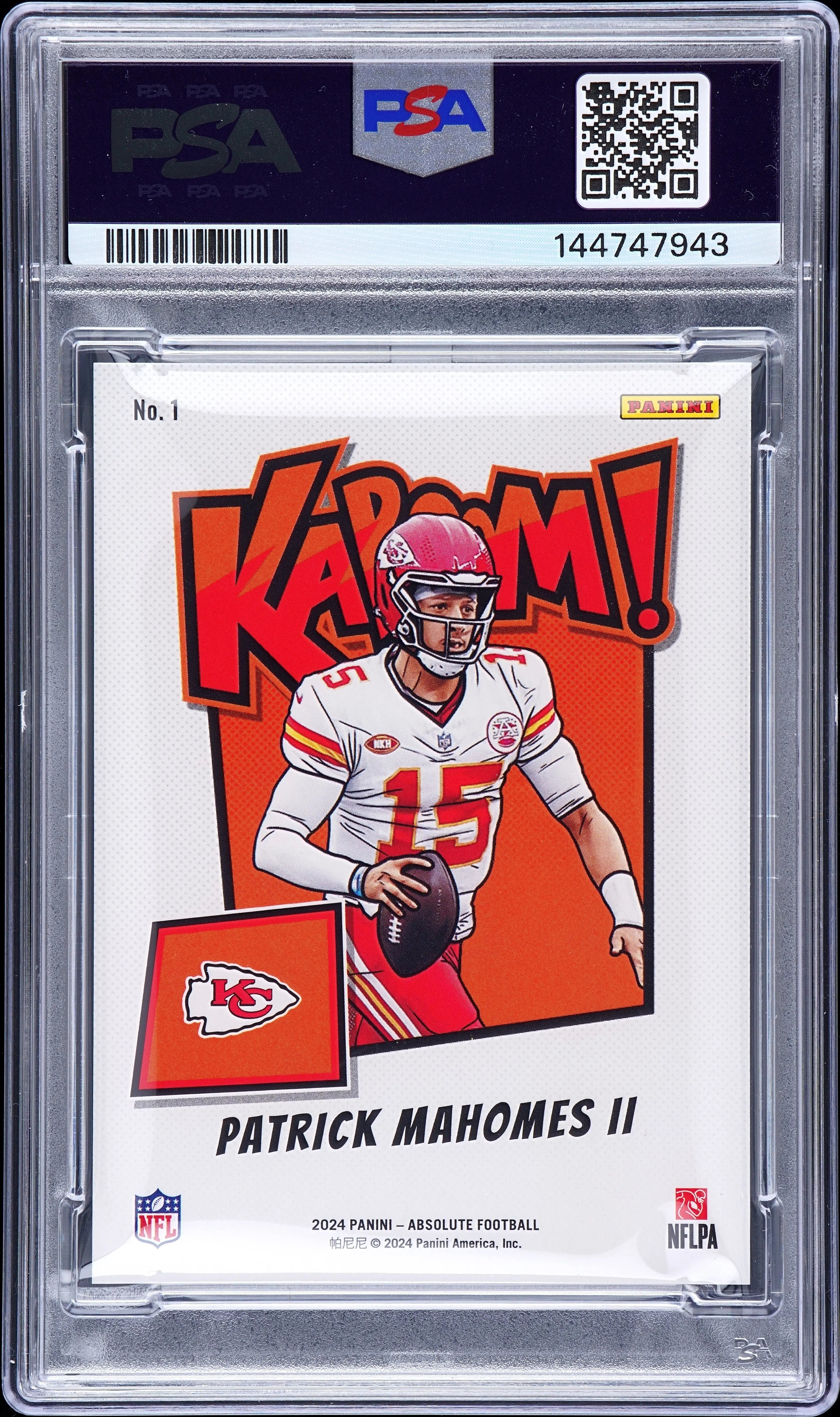 2024 Panini Absolute Kaboom! Horizontal Patrick Mahomes II #1 PSA 10 