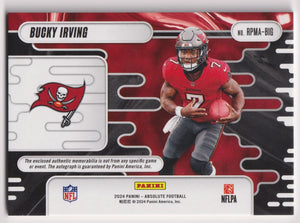 2024 Panini Absolute Rookie Autograph Patch Bucky Irving Auto /299 RC 