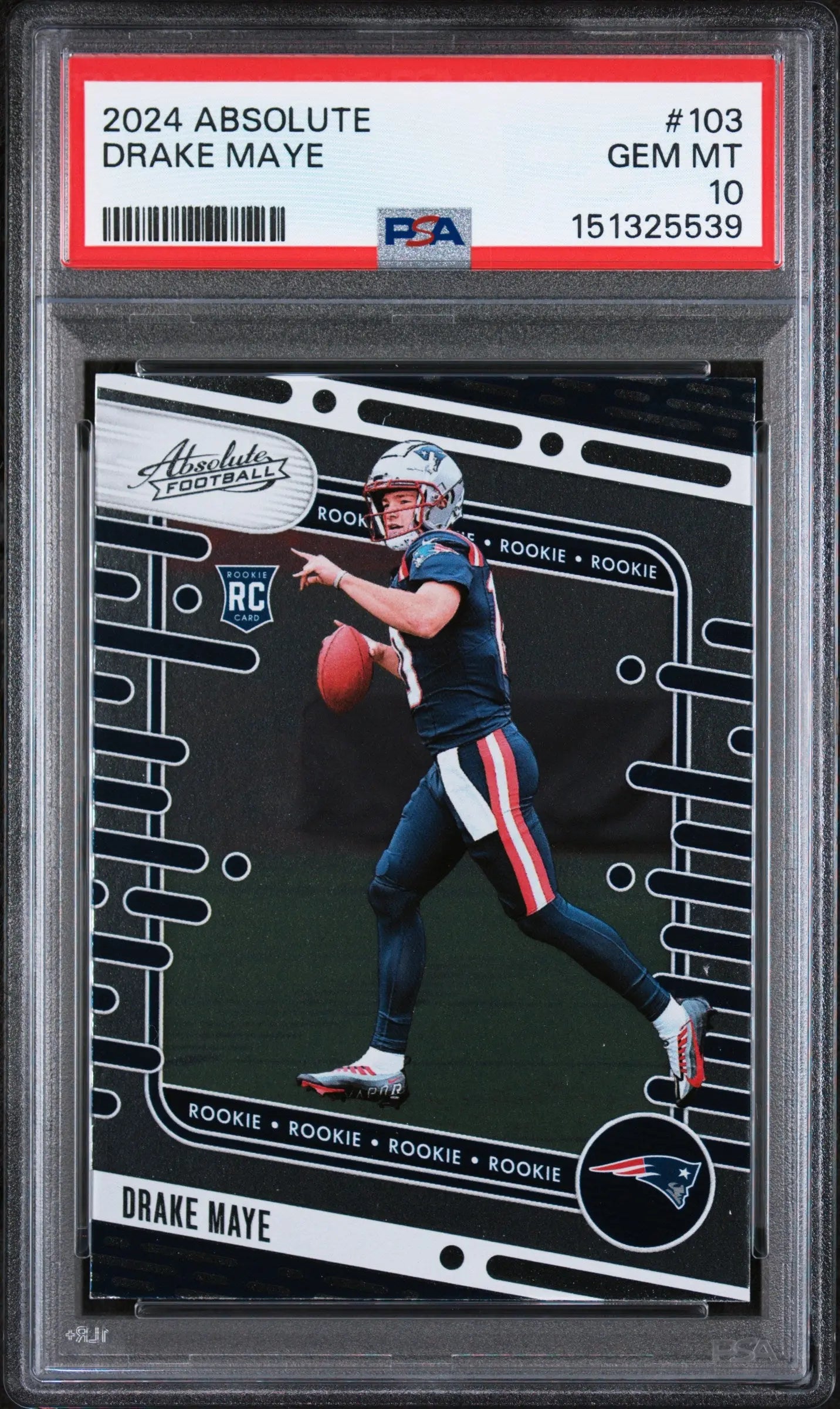 2024 Panini Absolute Rookie Drake Maye #103 PSA 10 