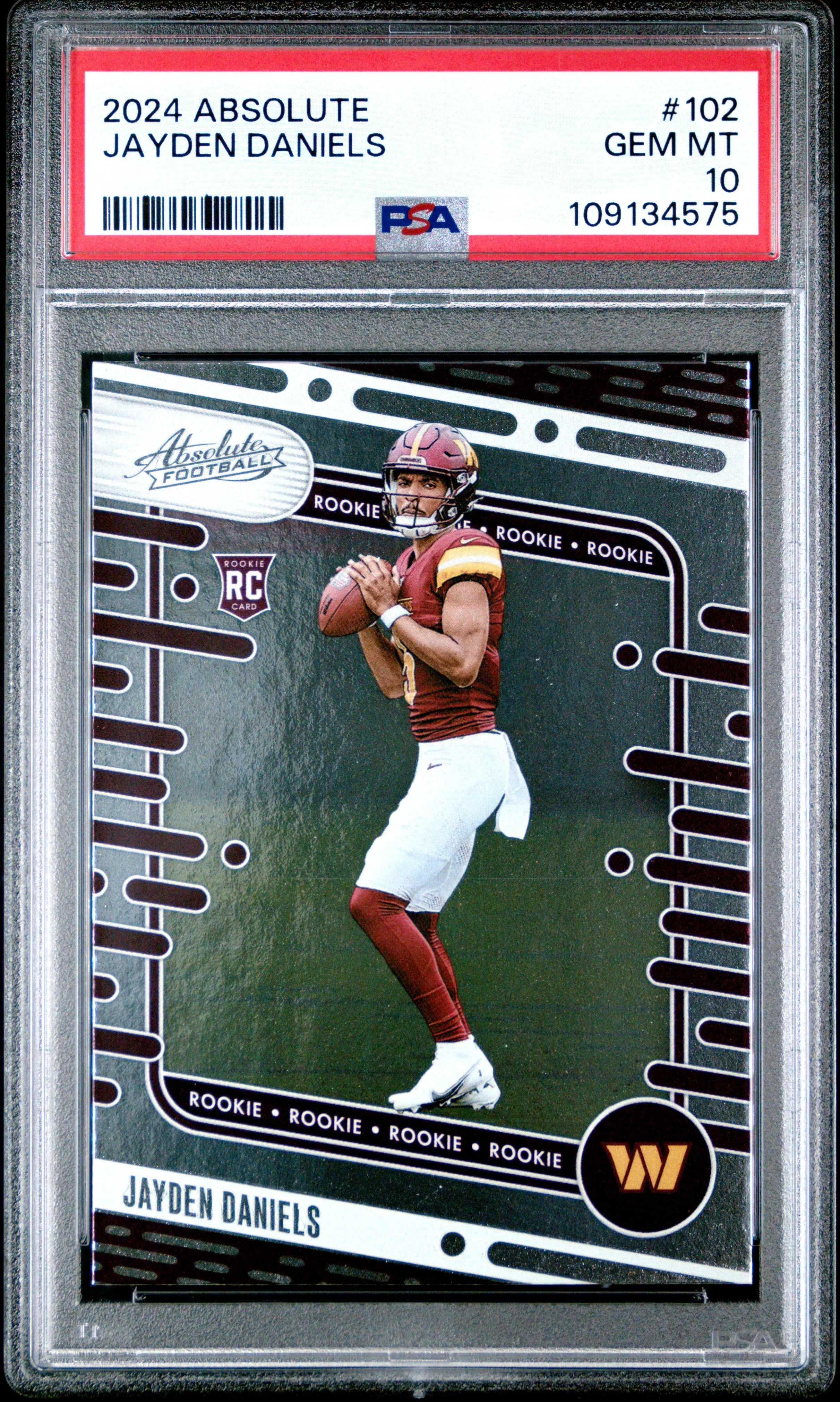 2024 Panini Absolute Rookie Jayden Daniels RC PSA 10 