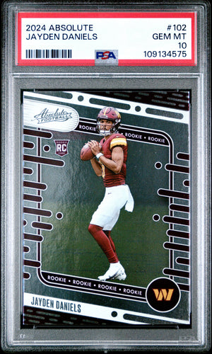 2024 Panini Absolute Rookie Jayden Daniels RC PSA 10 