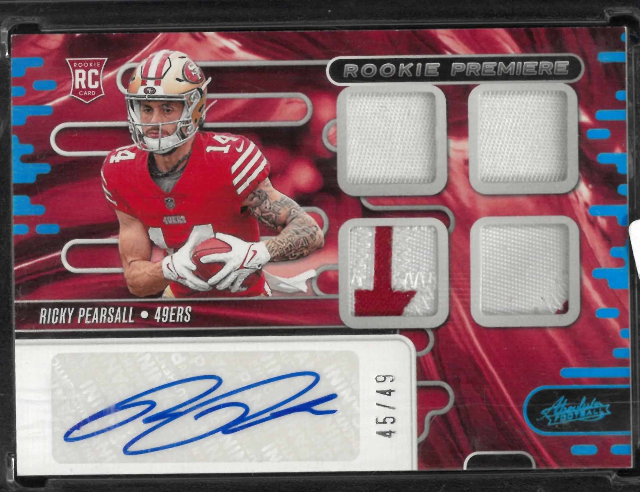 2024 Panini Absolute Rookie Patch Autograph Ricky Pearsall Auto /49 RC 