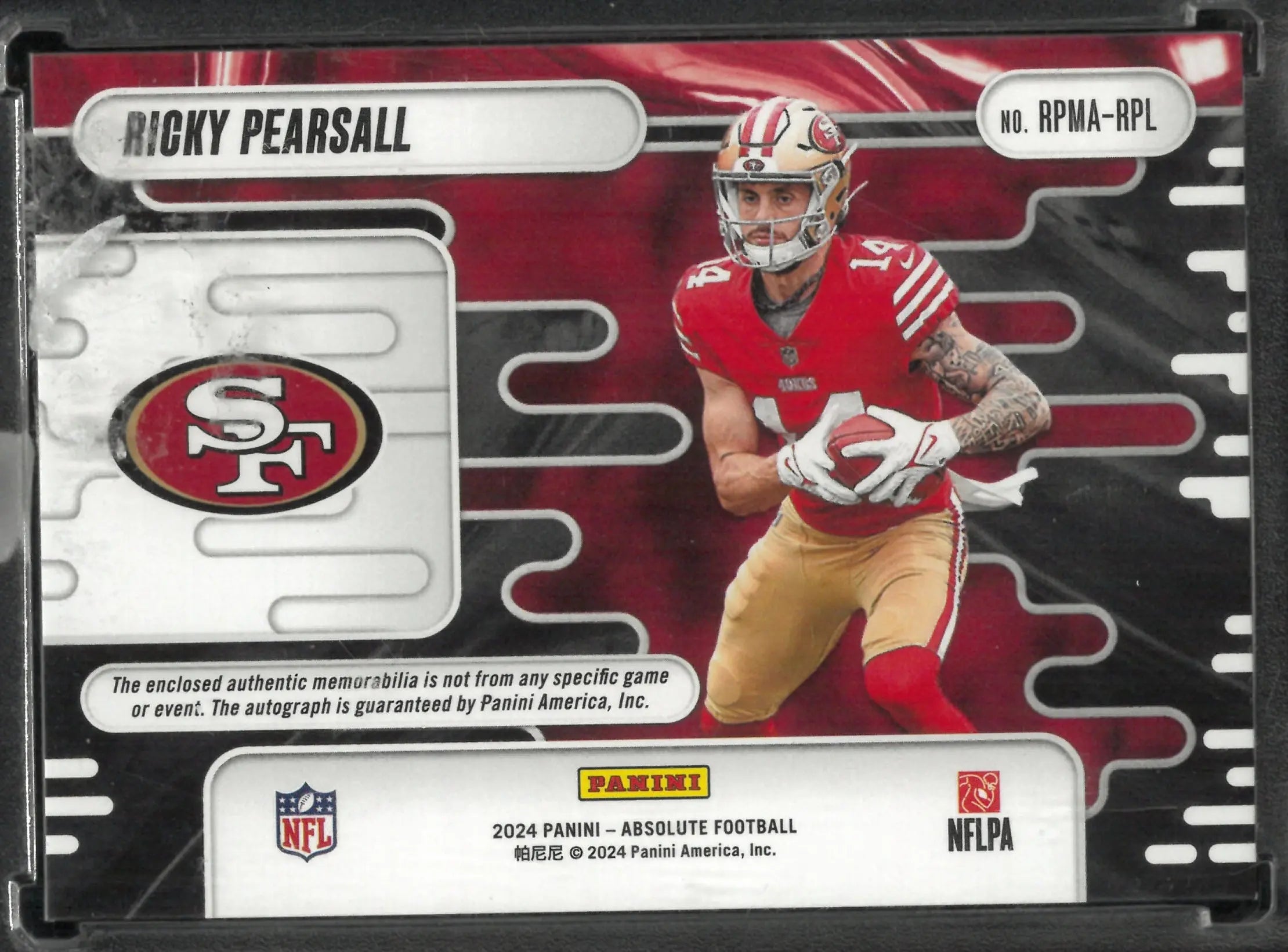 2024 Panini Absolute Rookie Patch Autograph Ricky Pearsall Auto /49 RC 