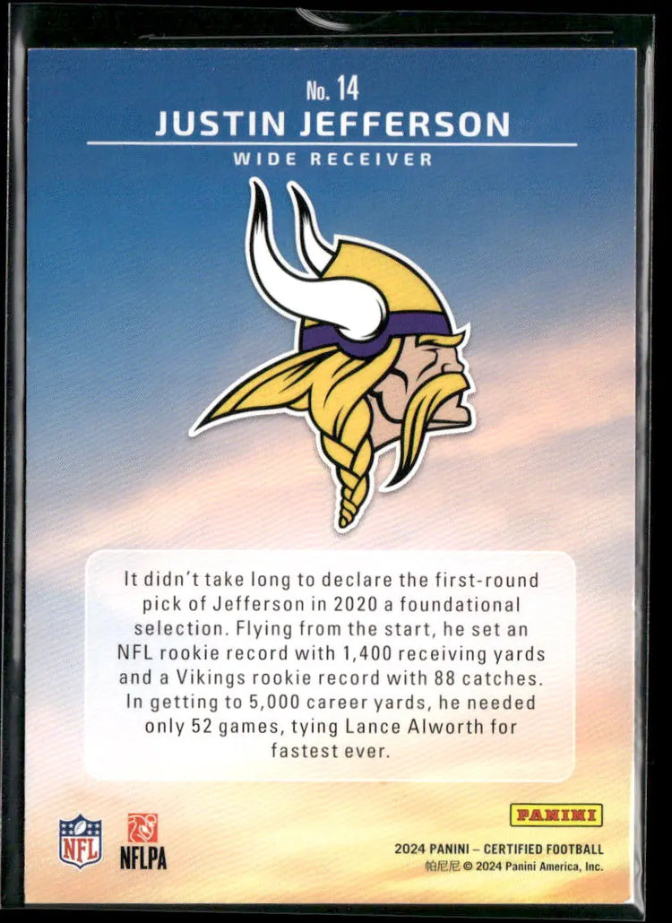 2024 Panini Certified Football Green Franchise Foundations Justin Jefferson /5 
