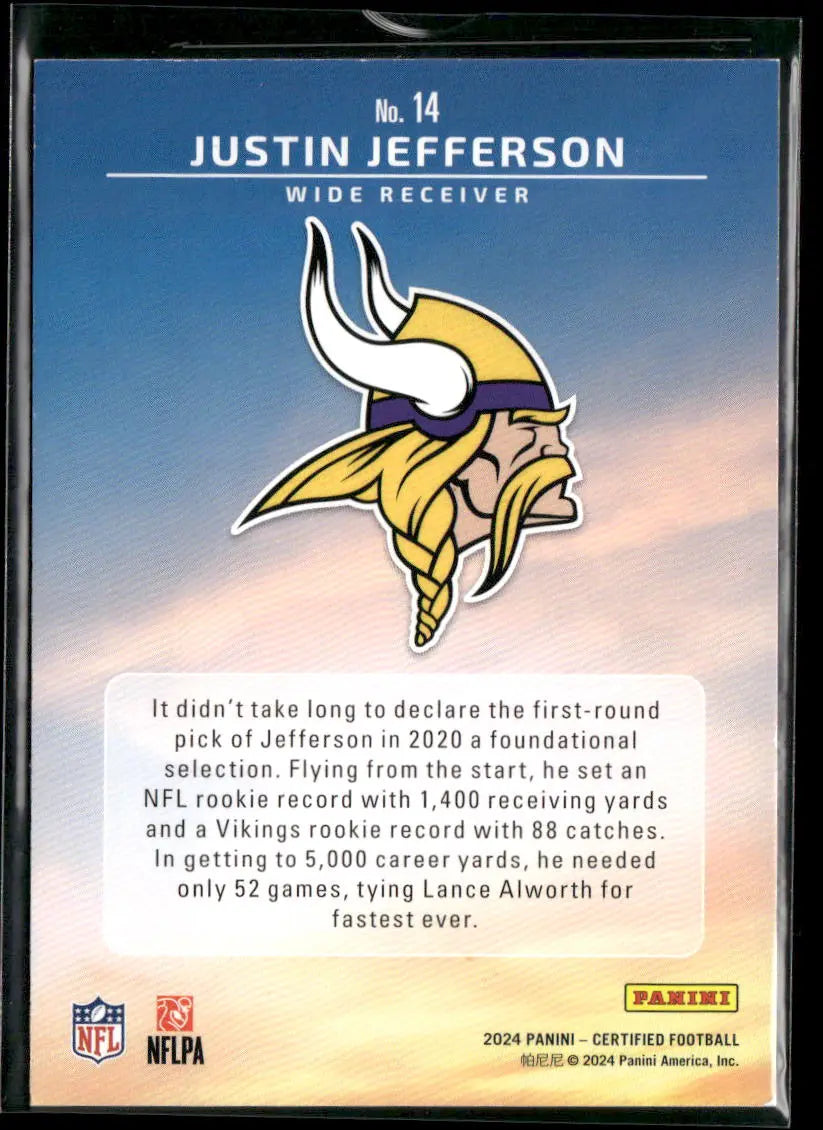 2024 Panini Certified Football Green Franchise Foundations Justin Jefferson /5 