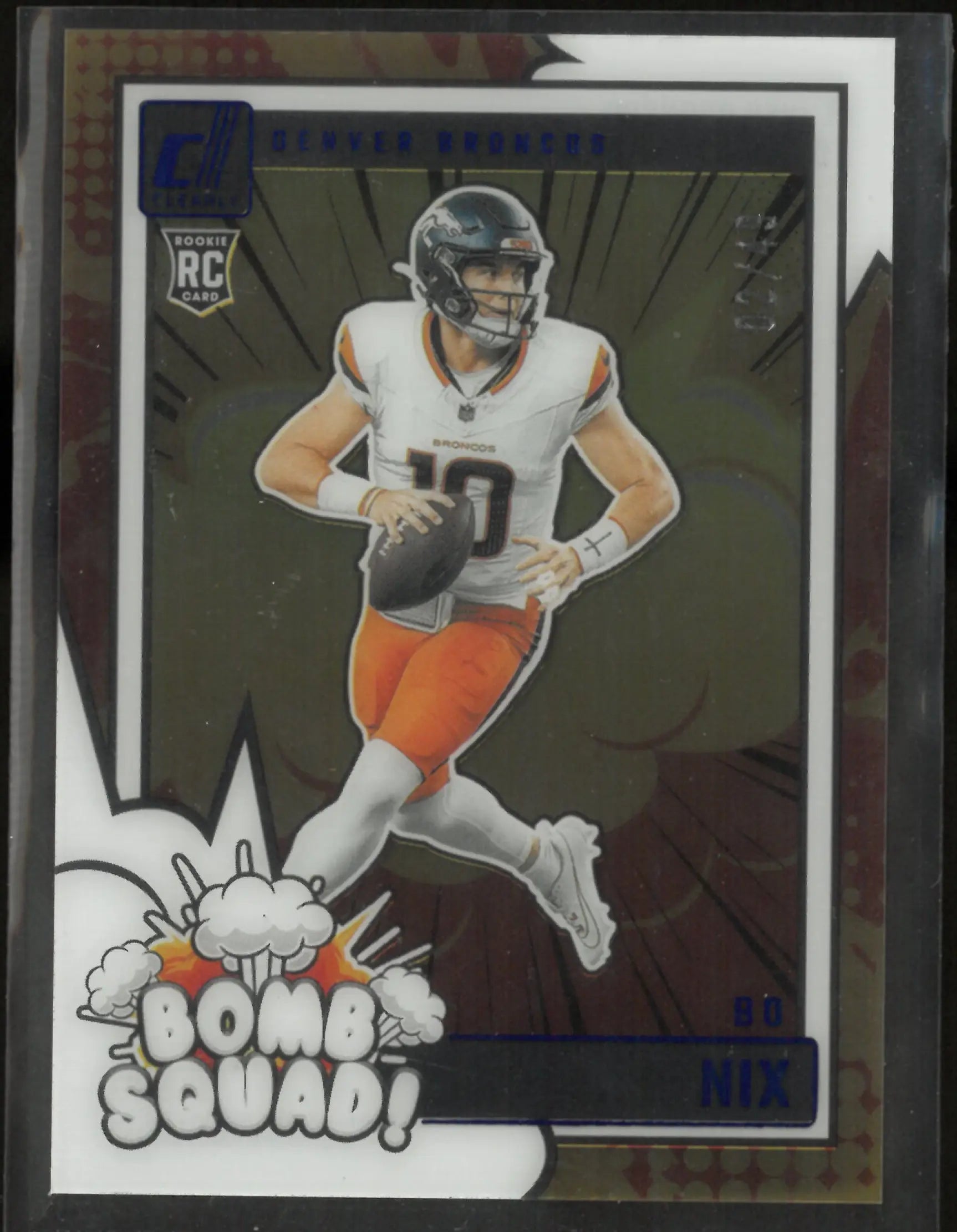 2024 Panini Clearly Donruss Bomb Squad Bo Nix Rookie RC /49 