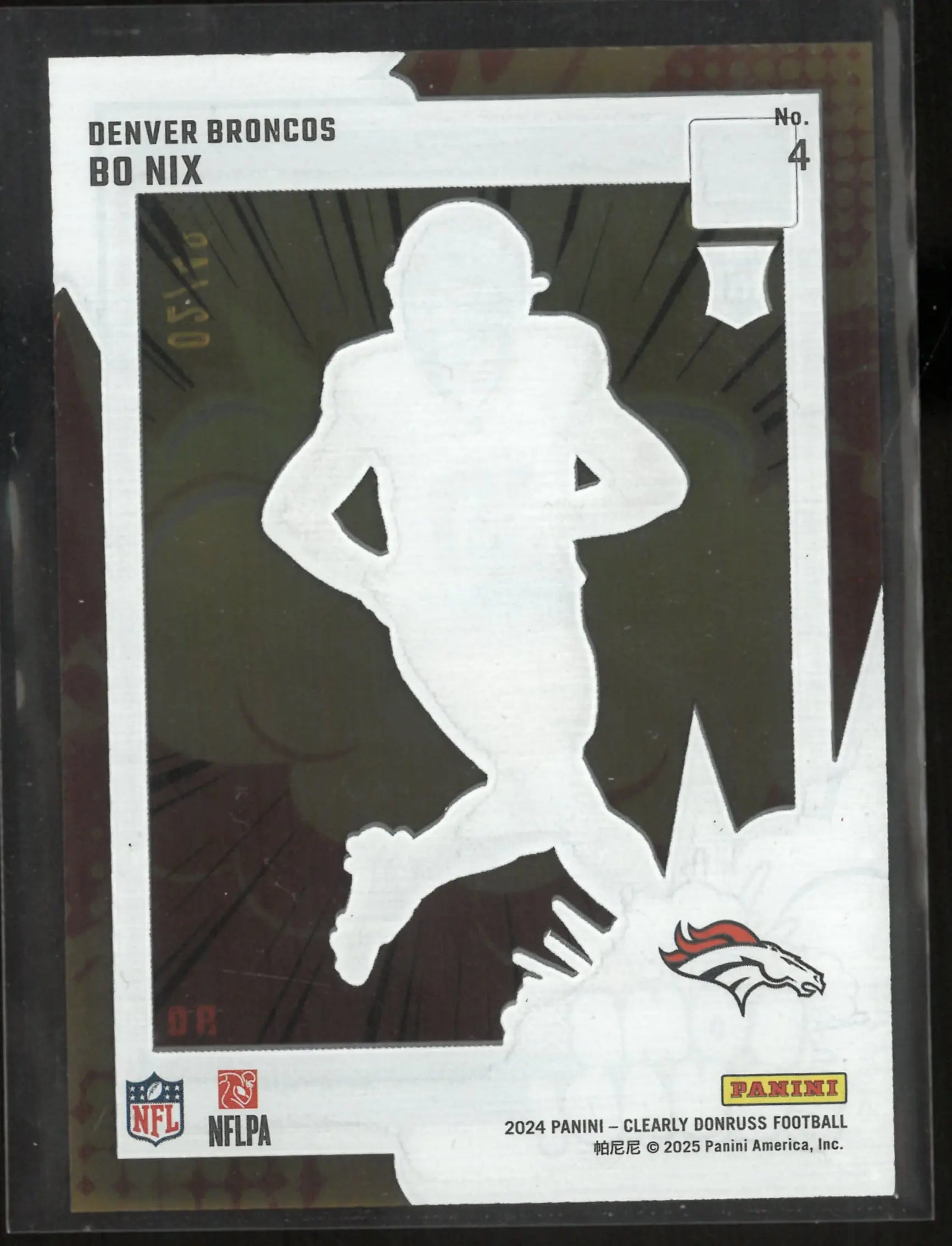 2024 Panini Clearly Donruss Bomb Squad Bo Nix Rookie RC /49 